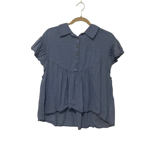 Pilcro Tops - Pilcro Blue Button-Up Blouse